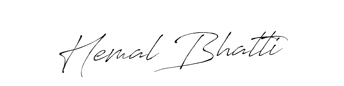 Use a signature maker to create a handwritten signature online. With this signature software, you can design (Antro_Vectra) your own signature for name Hemal Bhatti. Hemal Bhatti signature style 6 images and pictures png