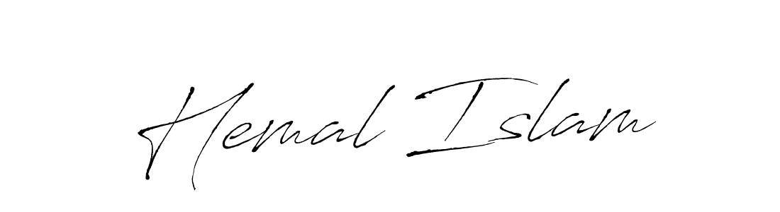Design your own signature with our free online signature maker. With this signature software, you can create a handwritten (Antro_Vectra) signature for name Hemal Islam. Hemal Islam signature style 6 images and pictures png