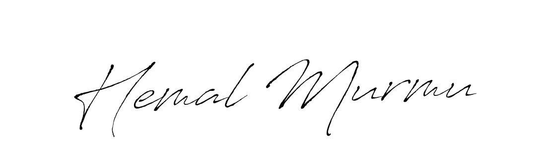 Make a beautiful signature design for name Hemal Murmu. With this signature (Antro_Vectra) style, you can create a handwritten signature for free. Hemal Murmu signature style 6 images and pictures png