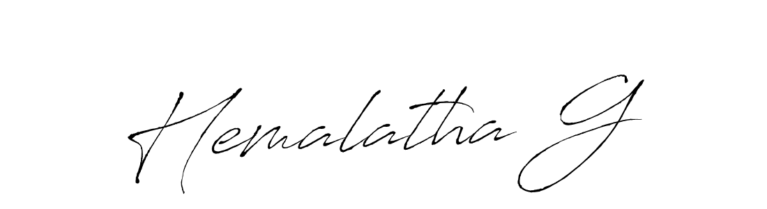 Make a short Hemalatha G signature style. Manage your documents anywhere anytime using Antro_Vectra. Create and add eSignatures, submit forms, share and send files easily. Hemalatha G signature style 6 images and pictures png