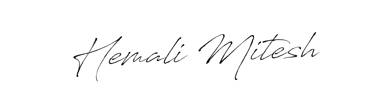 Similarly Antro_Vectra is the best handwritten signature design. Signature creator online .You can use it as an online autograph creator for name Hemali Mitesh. Hemali Mitesh signature style 6 images and pictures png