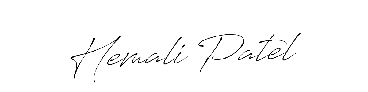 Design your own signature with our free online signature maker. With this signature software, you can create a handwritten (Antro_Vectra) signature for name Hemali Patel. Hemali Patel signature style 6 images and pictures png