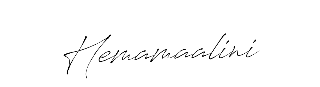 Design your own signature with our free online signature maker. With this signature software, you can create a handwritten (Antro_Vectra) signature for name Hemamaalini. Hemamaalini signature style 6 images and pictures png