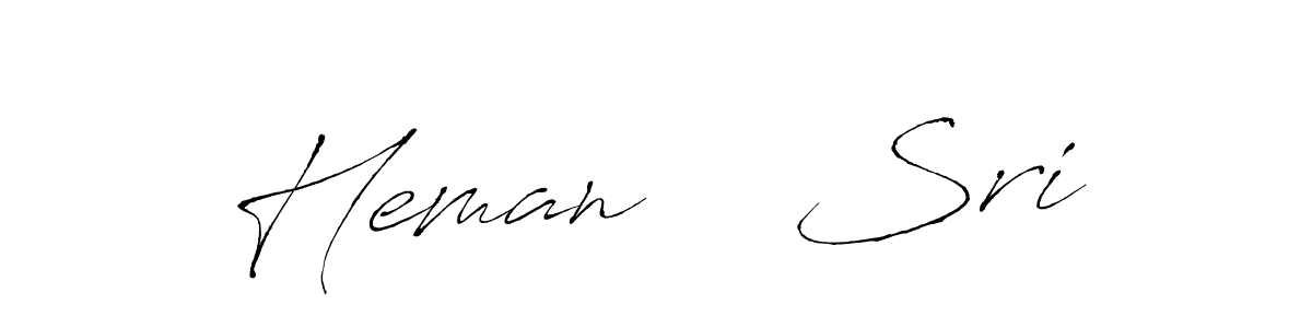 Similarly Antro_Vectra is the best handwritten signature design. Signature creator online .You can use it as an online autograph creator for name Heman    Sri. Heman    Sri signature style 6 images and pictures png