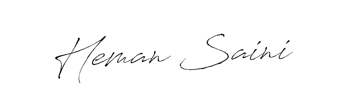 Also You can easily find your signature by using the search form. We will create Heman Saini name handwritten signature images for you free of cost using Antro_Vectra sign style. Heman Saini signature style 6 images and pictures png