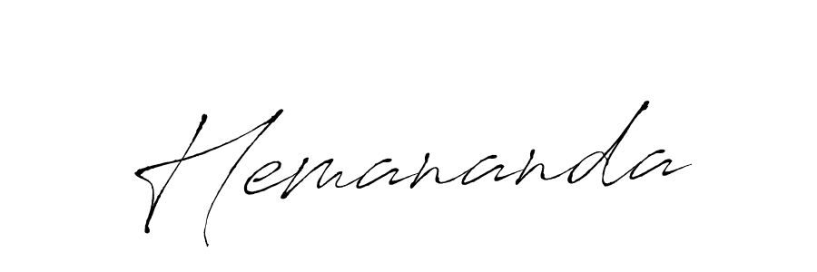 Hemananda stylish signature style. Best Handwritten Sign (Antro_Vectra) for my name. Handwritten Signature Collection Ideas for my name Hemananda. Hemananda signature style 6 images and pictures png