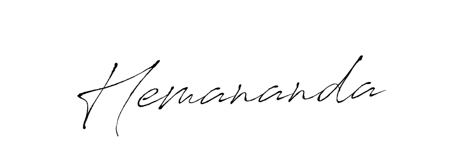 Hemananda stylish signature style. Best Handwritten Sign (Antro_Vectra) for my name. Handwritten Signature Collection Ideas for my name Hemananda. Hemananda signature style 6 images and pictures png