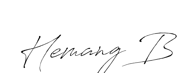 Antro_Vectra is a professional signature style that is perfect for those who want to add a touch of class to their signature. It is also a great choice for those who want to make their signature more unique. Get Hemang B name to fancy signature for free. Hemang B signature style 6 images and pictures png
