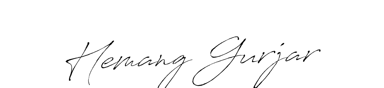 How to make Hemang Gurjar signature? Antro_Vectra is a professional autograph style. Create handwritten signature for Hemang Gurjar name. Hemang Gurjar signature style 6 images and pictures png