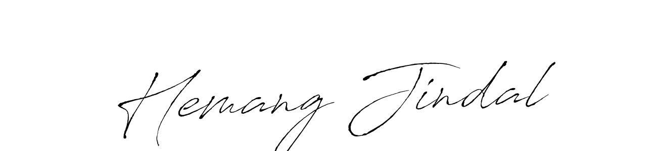Design your own signature with our free online signature maker. With this signature software, you can create a handwritten (Antro_Vectra) signature for name Hemang Jindal. Hemang Jindal signature style 6 images and pictures png