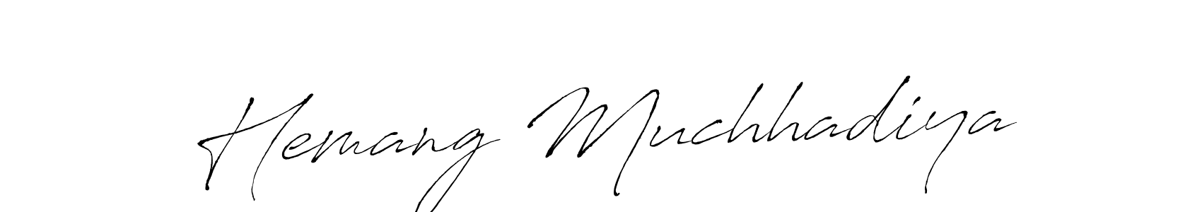 Hemang Muchhadiya stylish signature style. Best Handwritten Sign (Antro_Vectra) for my name. Handwritten Signature Collection Ideas for my name Hemang Muchhadiya. Hemang Muchhadiya signature style 6 images and pictures png