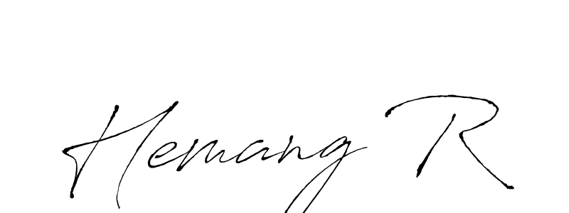 Create a beautiful signature design for name Hemang R. With this signature (Antro_Vectra) fonts, you can make a handwritten signature for free. Hemang R signature style 6 images and pictures png