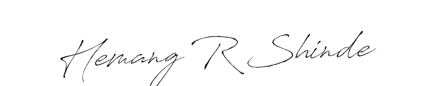 How to make Hemang R Shinde signature? Antro_Vectra is a professional autograph style. Create handwritten signature for Hemang R Shinde name. Hemang R Shinde signature style 6 images and pictures png