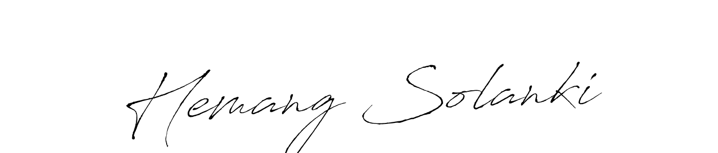 Hemang Solanki stylish signature style. Best Handwritten Sign (Antro_Vectra) for my name. Handwritten Signature Collection Ideas for my name Hemang Solanki. Hemang Solanki signature style 6 images and pictures png