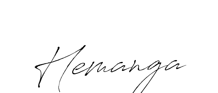 Use a signature maker to create a handwritten signature online. With this signature software, you can design (Antro_Vectra) your own signature for name Hemanga. Hemanga signature style 6 images and pictures png