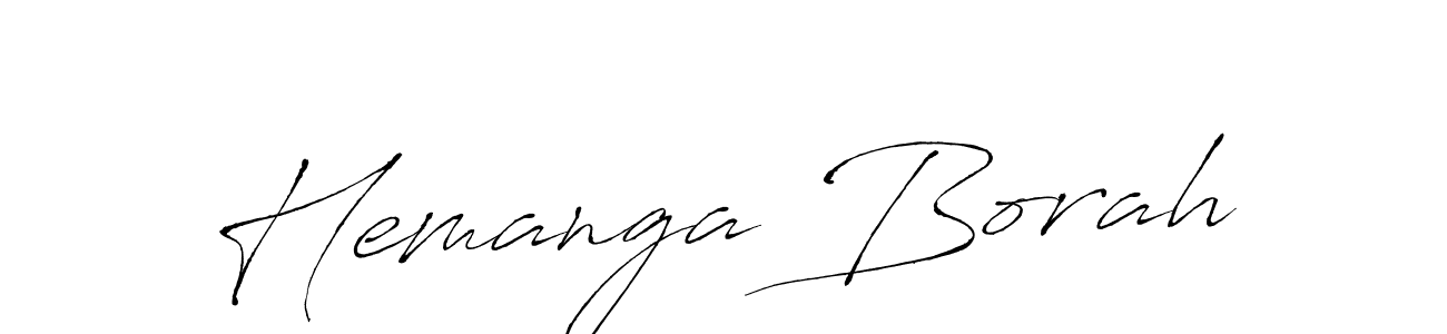 How to make Hemanga Borah name signature. Use Antro_Vectra style for creating short signs online. This is the latest handwritten sign. Hemanga Borah signature style 6 images and pictures png