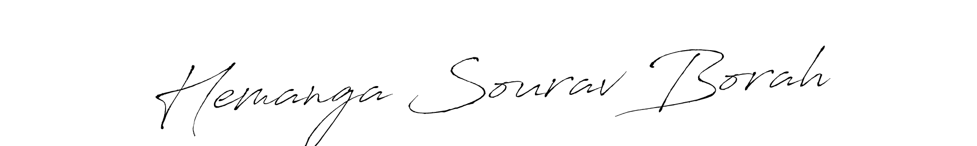 Make a beautiful signature design for name Hemanga Sourav Borah. With this signature (Antro_Vectra) style, you can create a handwritten signature for free. Hemanga Sourav Borah signature style 6 images and pictures png