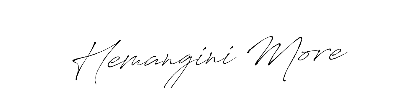 Create a beautiful signature design for name Hemangini More. With this signature (Antro_Vectra) fonts, you can make a handwritten signature for free. Hemangini More signature style 6 images and pictures png