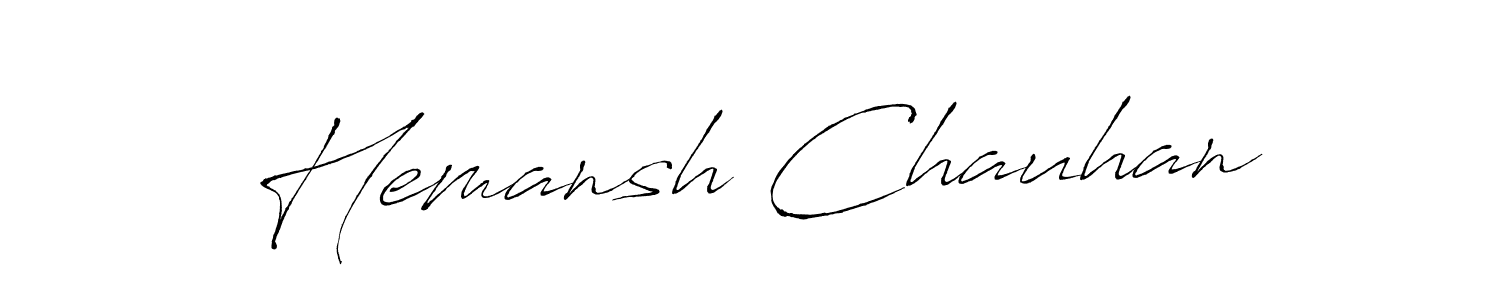 How to make Hemansh Chauhan name signature. Use Antro_Vectra style for creating short signs online. This is the latest handwritten sign. Hemansh Chauhan signature style 6 images and pictures png
