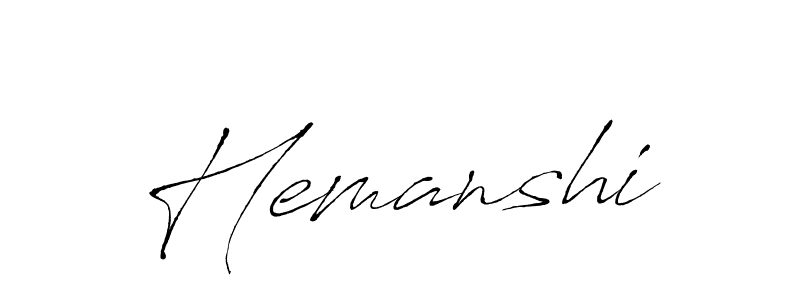 How to make Hemanshi signature? Antro_Vectra is a professional autograph style. Create handwritten signature for Hemanshi name. Hemanshi signature style 6 images and pictures png