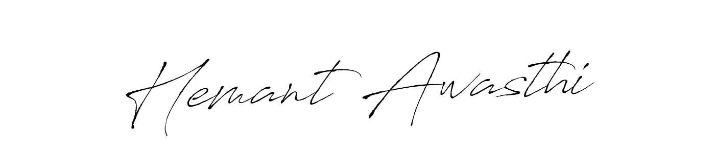 Hemant Awasthi stylish signature style. Best Handwritten Sign (Antro_Vectra) for my name. Handwritten Signature Collection Ideas for my name Hemant Awasthi. Hemant Awasthi signature style 6 images and pictures png