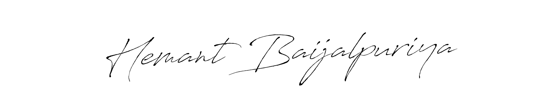 Hemant Baijalpuriya stylish signature style. Best Handwritten Sign (Antro_Vectra) for my name. Handwritten Signature Collection Ideas for my name Hemant Baijalpuriya. Hemant Baijalpuriya signature style 6 images and pictures png