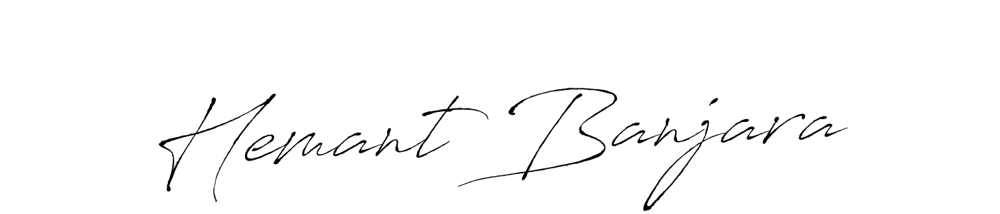 Use a signature maker to create a handwritten signature online. With this signature software, you can design (Antro_Vectra) your own signature for name Hemant Banjara. Hemant Banjara signature style 6 images and pictures png
