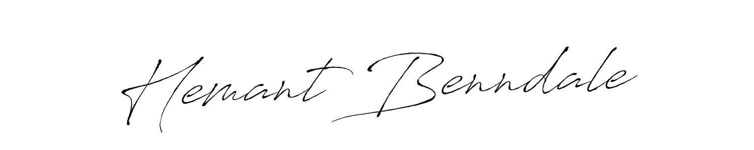 Antro_Vectra is a professional signature style that is perfect for those who want to add a touch of class to their signature. It is also a great choice for those who want to make their signature more unique. Get Hemant Benndale name to fancy signature for free. Hemant Benndale signature style 6 images and pictures png