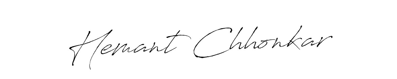 You can use this online signature creator to create a handwritten signature for the name Hemant Chhonkar. This is the best online autograph maker. Hemant Chhonkar signature style 6 images and pictures png