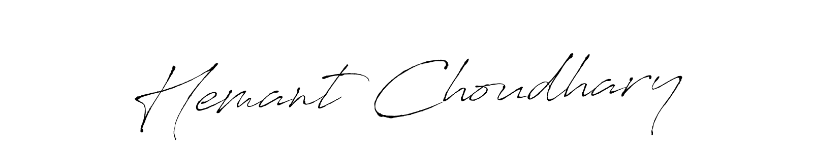 Design your own signature with our free online signature maker. With this signature software, you can create a handwritten (Antro_Vectra) signature for name Hemant Choudhary. Hemant Choudhary signature style 6 images and pictures png
