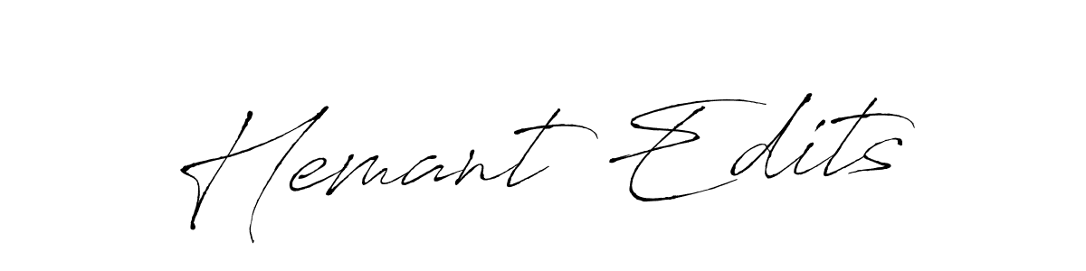 Use a signature maker to create a handwritten signature online. With this signature software, you can design (Antro_Vectra) your own signature for name Hemant Edits. Hemant Edits signature style 6 images and pictures png