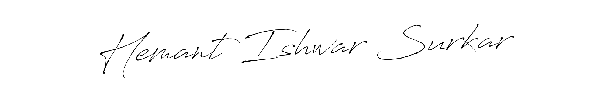 How to make Hemant Ishwar Surkar signature? Antro_Vectra is a professional autograph style. Create handwritten signature for Hemant Ishwar Surkar name. Hemant Ishwar Surkar signature style 6 images and pictures png