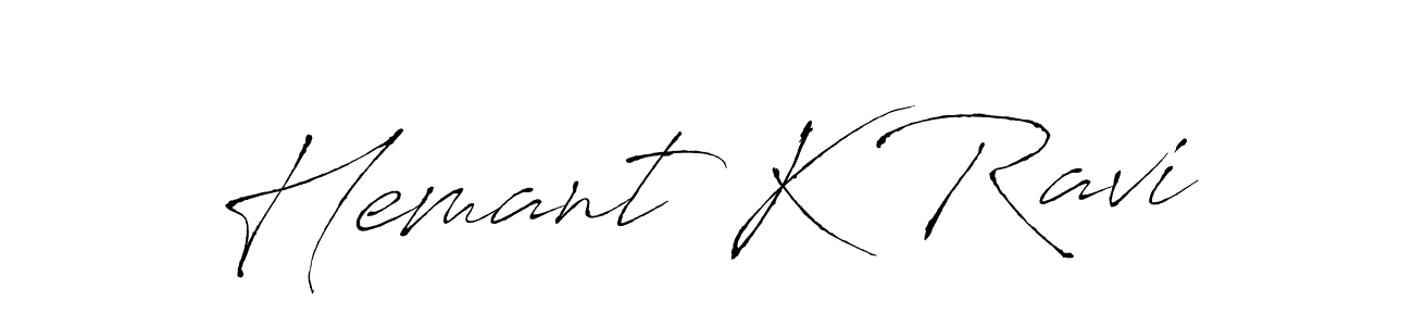 Create a beautiful signature design for name Hemant K Ravi. With this signature (Antro_Vectra) fonts, you can make a handwritten signature for free. Hemant K Ravi signature style 6 images and pictures png