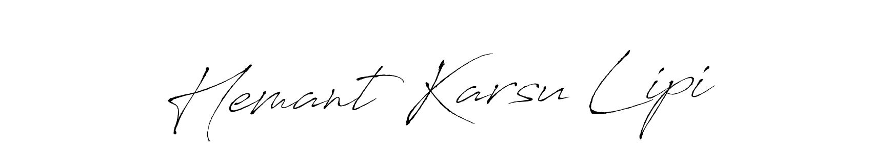 This is the best signature style for the Hemant Karsu Lipi name. Also you like these signature font (Antro_Vectra). Mix name signature. Hemant Karsu Lipi signature style 6 images and pictures png