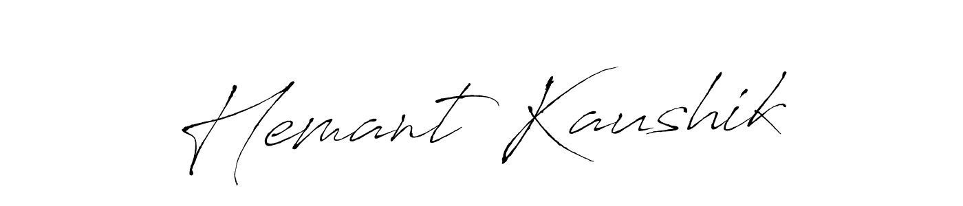 Use a signature maker to create a handwritten signature online. With this signature software, you can design (Antro_Vectra) your own signature for name Hemant Kaushik. Hemant Kaushik signature style 6 images and pictures png