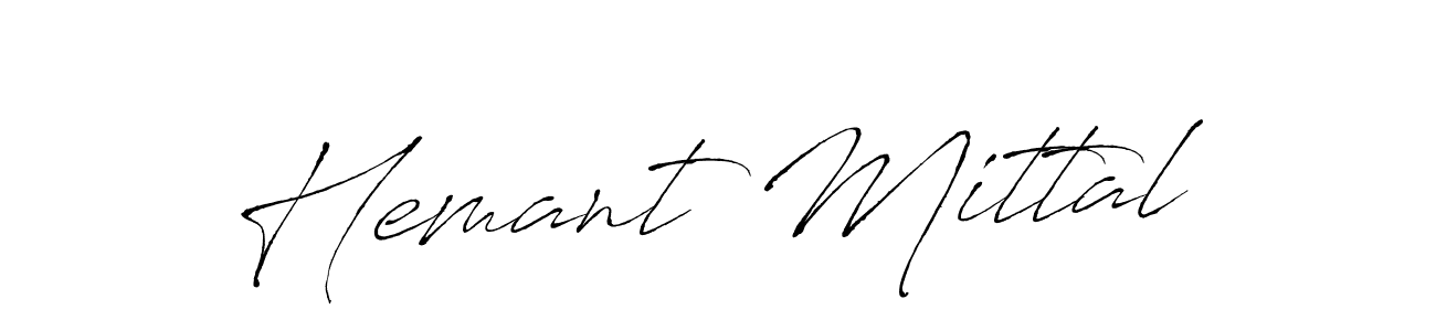 Design your own signature with our free online signature maker. With this signature software, you can create a handwritten (Antro_Vectra) signature for name Hemant Mittal. Hemant Mittal signature style 6 images and pictures png