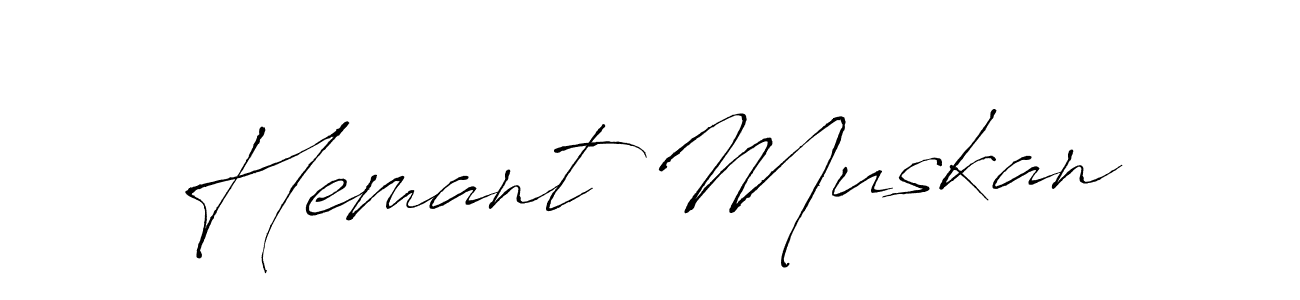 How to make Hemant Muskan signature? Antro_Vectra is a professional autograph style. Create handwritten signature for Hemant Muskan name. Hemant Muskan signature style 6 images and pictures png