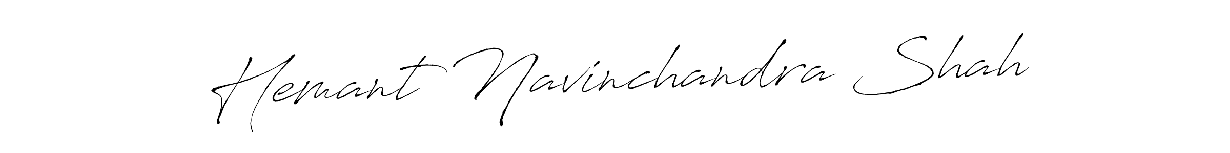 How to make Hemant Navinchandra Shah name signature. Use Antro_Vectra style for creating short signs online. This is the latest handwritten sign. Hemant Navinchandra Shah signature style 6 images and pictures png