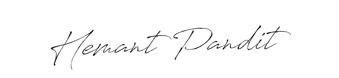 Hemant Pandit stylish signature style. Best Handwritten Sign (Antro_Vectra) for my name. Handwritten Signature Collection Ideas for my name Hemant Pandit. Hemant Pandit signature style 6 images and pictures png