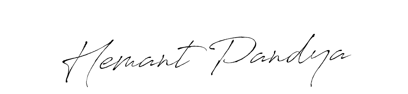 Hemant Pandya stylish signature style. Best Handwritten Sign (Antro_Vectra) for my name. Handwritten Signature Collection Ideas for my name Hemant Pandya. Hemant Pandya signature style 6 images and pictures png