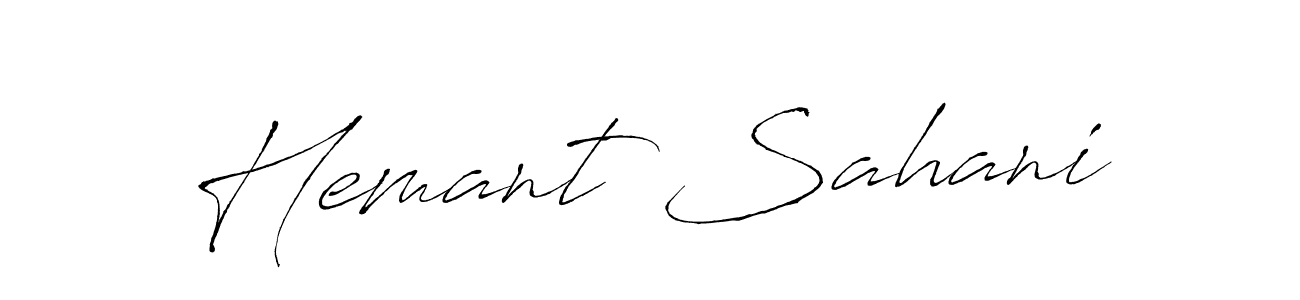 Hemant Sahani stylish signature style. Best Handwritten Sign (Antro_Vectra) for my name. Handwritten Signature Collection Ideas for my name Hemant Sahani. Hemant Sahani signature style 6 images and pictures png