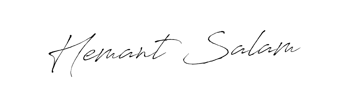 You can use this online signature creator to create a handwritten signature for the name Hemant Salam. This is the best online autograph maker. Hemant Salam signature style 6 images and pictures png