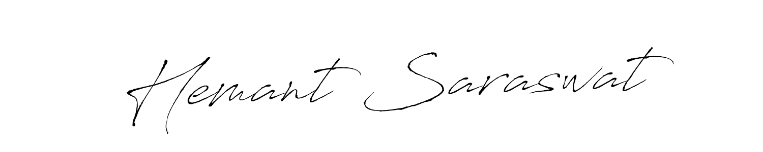 Make a beautiful signature design for name Hemant Saraswat. With this signature (Antro_Vectra) style, you can create a handwritten signature for free. Hemant Saraswat signature style 6 images and pictures png