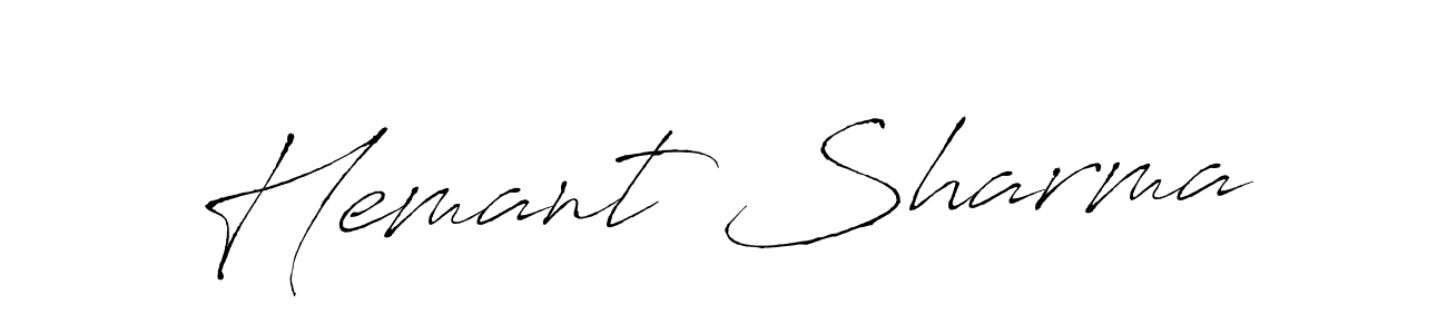 How to make Hemant Sharma name signature. Use Antro_Vectra style for creating short signs online. This is the latest handwritten sign. Hemant Sharma signature style 6 images and pictures png