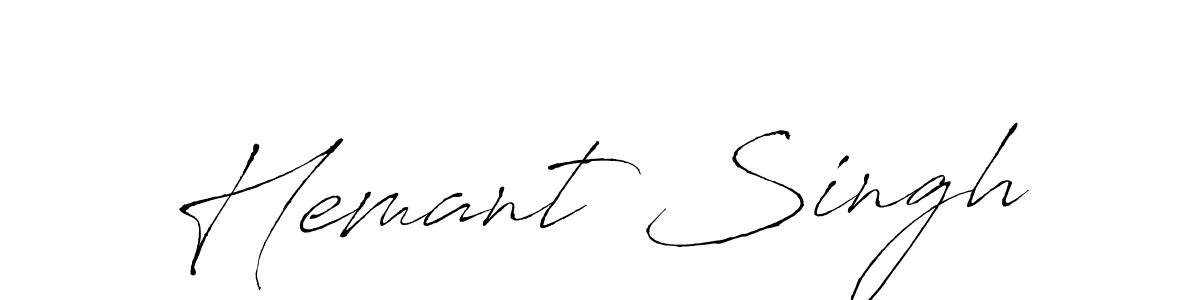 How to make Hemant Singh name signature. Use Antro_Vectra style for creating short signs online. This is the latest handwritten sign. Hemant Singh signature style 6 images and pictures png