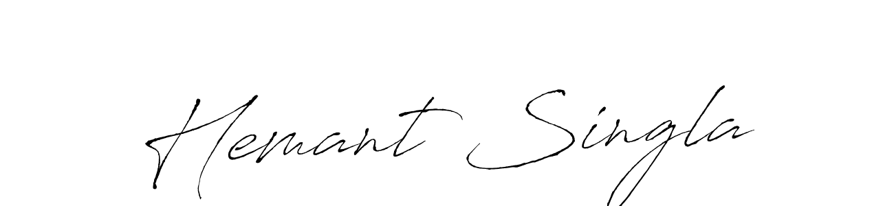 Create a beautiful signature design for name Hemant Singla. With this signature (Antro_Vectra) fonts, you can make a handwritten signature for free. Hemant Singla signature style 6 images and pictures png