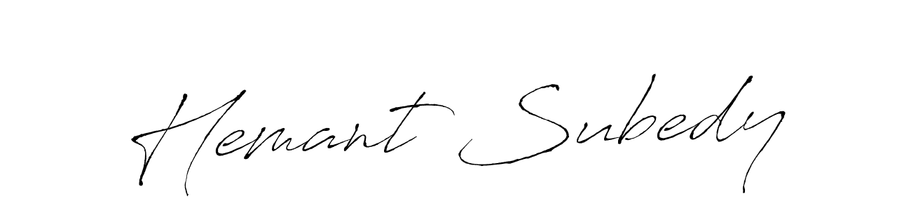 Also we have Hemant Subedy name is the best signature style. Create professional handwritten signature collection using Antro_Vectra autograph style. Hemant Subedy signature style 6 images and pictures png