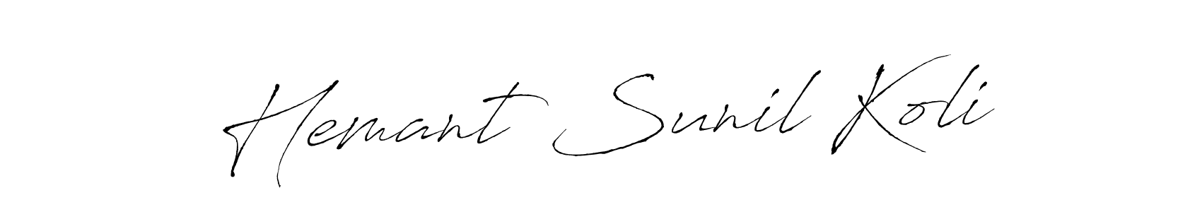 Make a beautiful signature design for name Hemant Sunil Koli. Use this online signature maker to create a handwritten signature for free. Hemant Sunil Koli signature style 6 images and pictures png