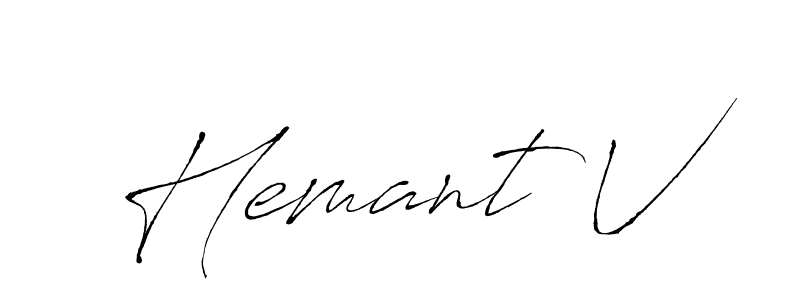 Design your own signature with our free online signature maker. With this signature software, you can create a handwritten (Antro_Vectra) signature for name Hemant V. Hemant V signature style 6 images and pictures png