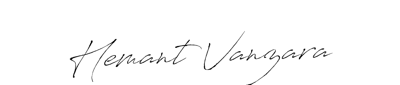 How to make Hemant Vanzara signature? Antro_Vectra is a professional autograph style. Create handwritten signature for Hemant Vanzara name. Hemant Vanzara signature style 6 images and pictures png